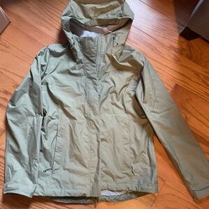 North Face womens rain jacket green M
